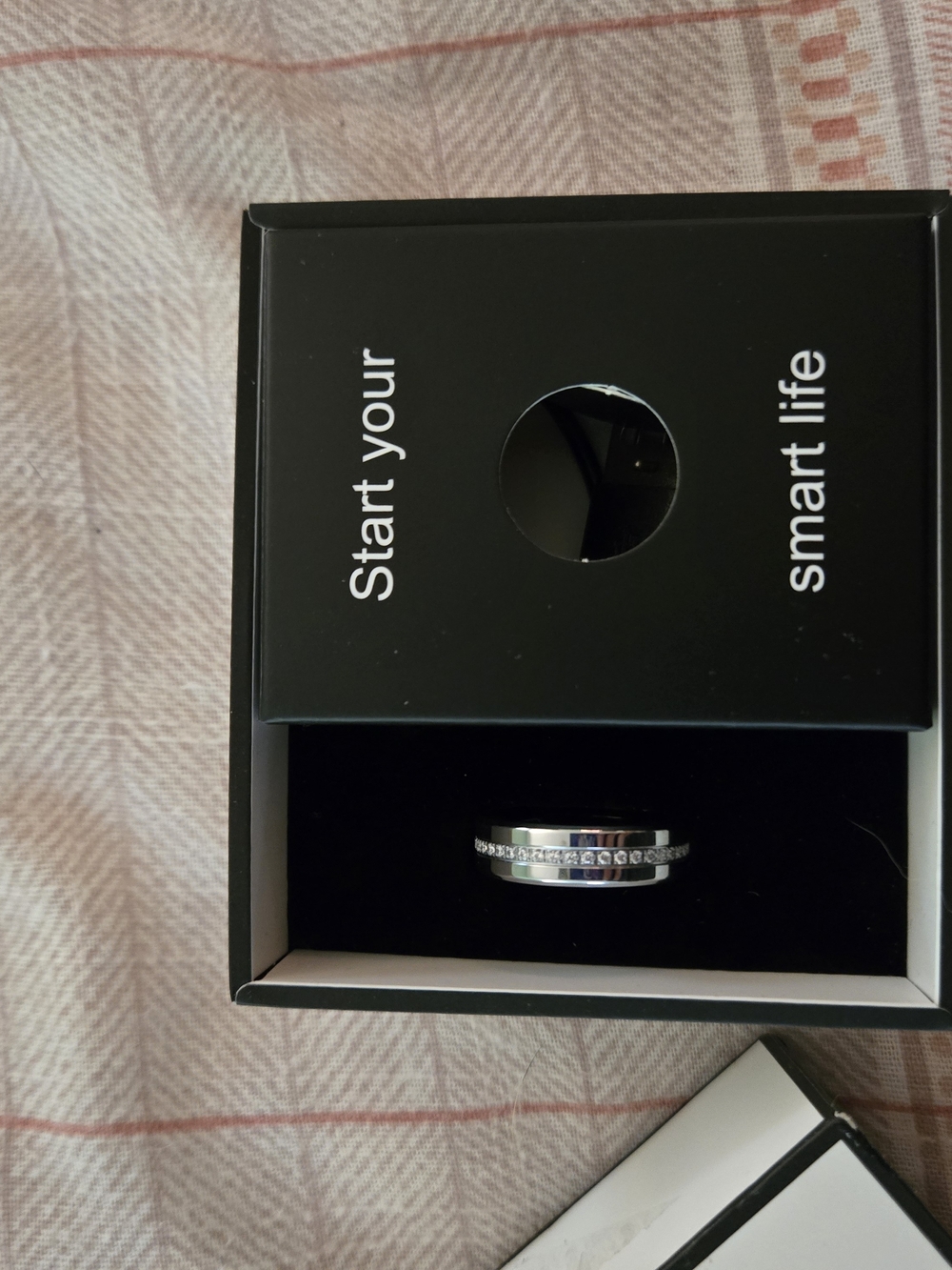 Silver Smart Ring with Clear LED/Accent